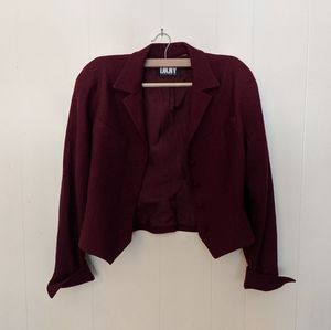 Vintage 80's Wool DKNY Cropped Jacket